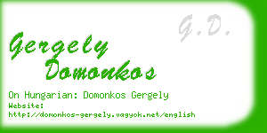 gergely domonkos business card